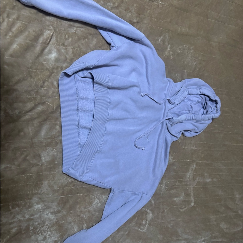 Hollister Cropped Lavender Hoodie